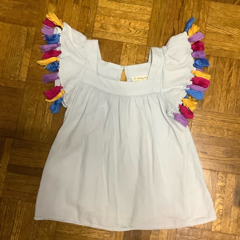 Chambray swing top for girls